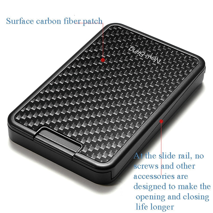 New-Bring  Carbon Fiber Metal Card Holder Male Personality Card Holder Anti-Theft  RFID Ultra-Thin Small Card Box My Store