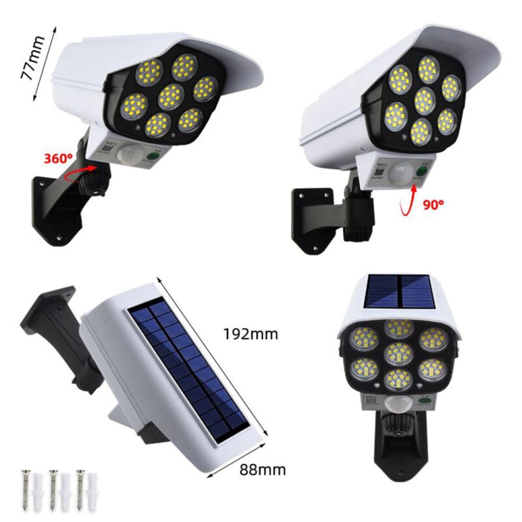 Solar Sensor LED Wall Light Simulation Surveillance Camera Glare Anti-Thief Street Lamp, Style: