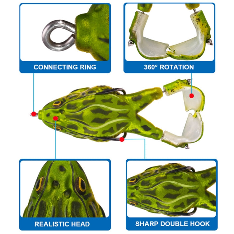 Rotating Leg Thunder Frog Simulation Road Sub-Soft Bait