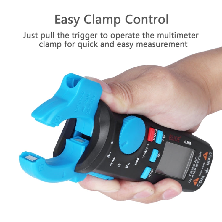 BSIDE ACM81 Digital Clamp Meter Auto-Rang 1mA Accuracy 200A Current DC AC Multimeter Reluova