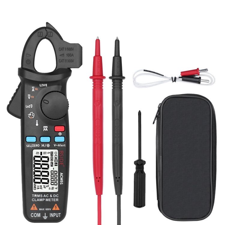 BSIDE ACM91 Digital Clamp Meter AC/DC Current 1mA True RMS Auto Range  Capacitor Tester Multimeter Reluova