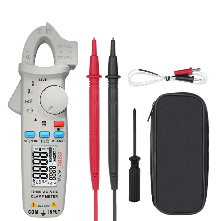 BSIDE ACM91 Digital Clamp Meter AC/DC Current 1mA True RMS Auto Range  Capacitor Tester Multimeter Reluova