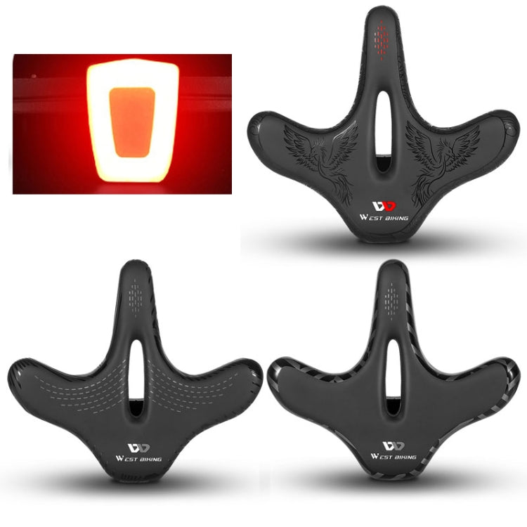 WEST BIKING YP1602797 Bicycle Hollow Seat Night Riding With Warning Tail Light Seat Reluova