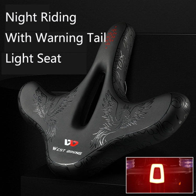 WEST BIKING YP1602797 Bicycle Hollow Seat Night Riding With Warning Tail Light Seat