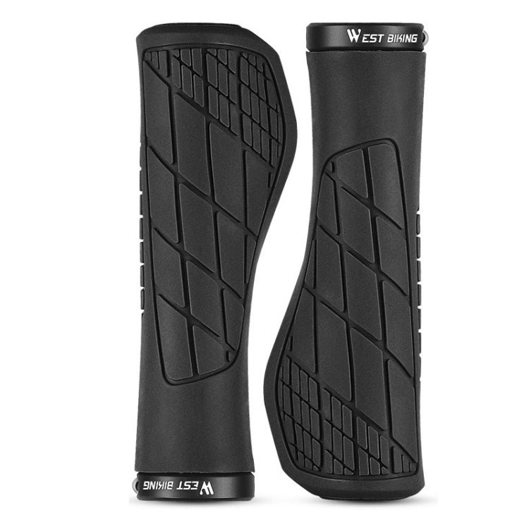 1 Pair WEST BIKING YP0804060 Bicycle Grips Mountain Bike Non-Slip Rubber Grips