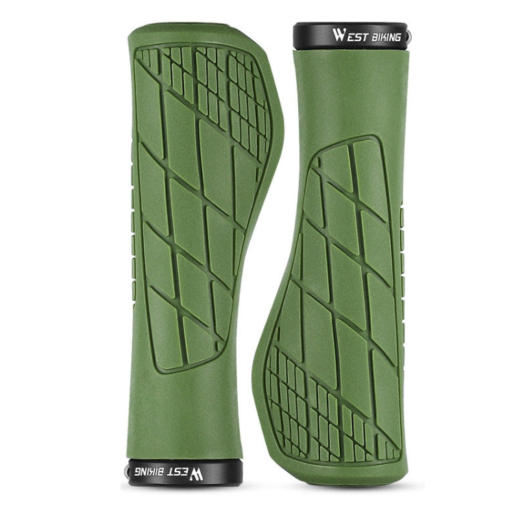 1 Pair WEST BIKING YP0804060 Bicycle Grips Mountain Bike Non-Slip Rubber Grips