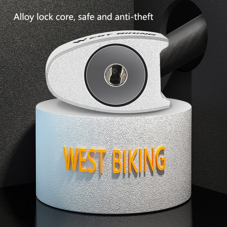 WEST BIKING YP0705066 Lengthen Steel Cable Lock Motorcycle Mountain Bike Bicycle Anti-Theft Lock Reluova