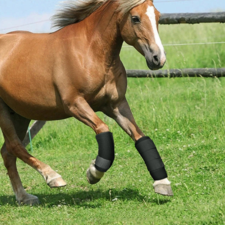 A Pair High Elastic OK Cloth Soft Shock-Absorbing Anti-Collision Horse Leg Protective Cover Protection Straps Horse Protective Gear Reluova