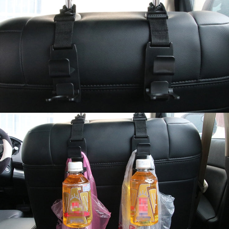 2 Packs SHUNWEI SD-2510 Car Headrest Multifunctional Storage Hook With Beverage Hook-Reluova