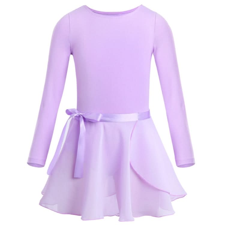 Girls Spring and Summer Long-sleeved Cotton Dance Training Clothing Set Reluova