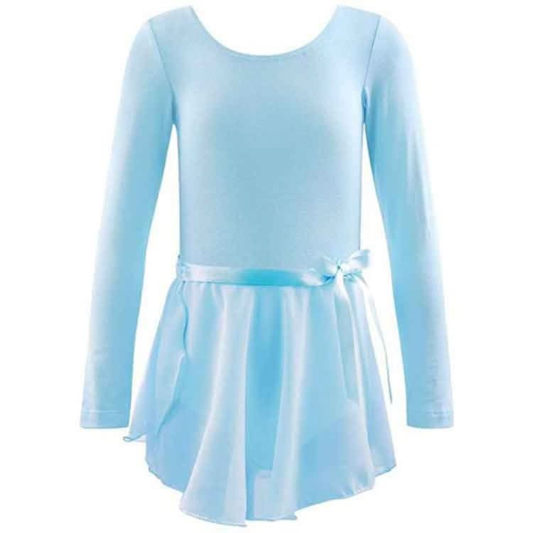 Girls Spring and Summer Long-sleeved Cotton Dance Training Clothing Set Reluova