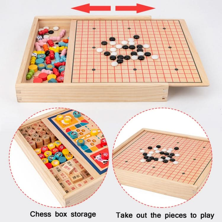 Children Wooden Multifunctional Parent-Child Interactive Puzzle Board Toy, Set Specification: Reluova