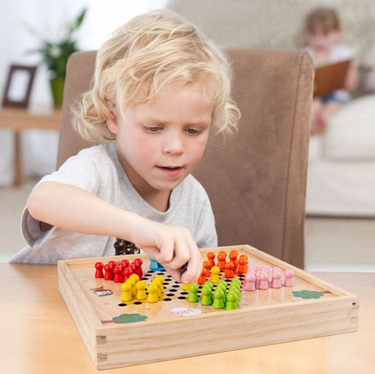 Children Wooden Multifunctional Parent-Child Interactive Puzzle Board Toy, Set Specification: Reluova