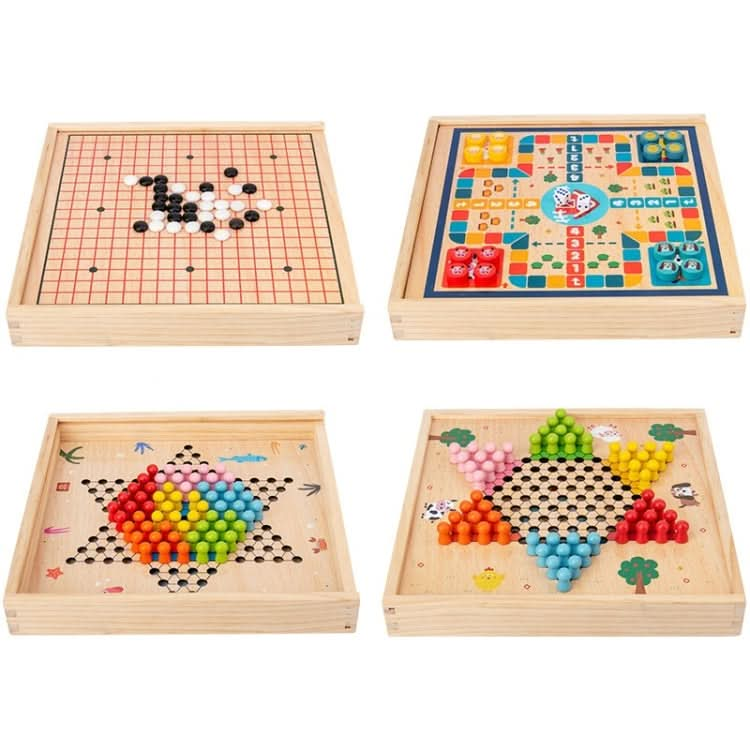 Children Wooden Multifunctional Parent-Child Interactive Puzzle Board Toy, Set Specification: Reluova