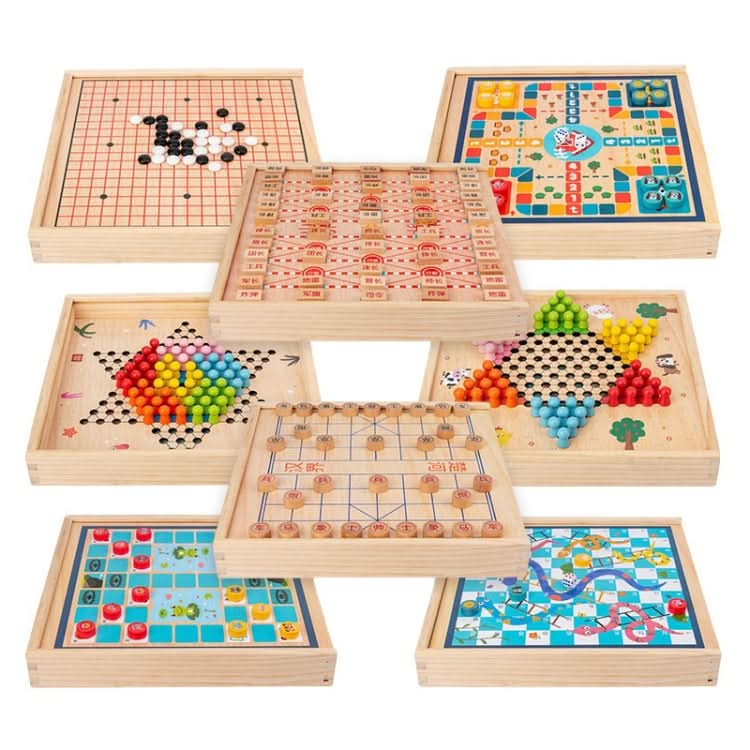 Children Wooden Multifunctional Parent-Child Interactive Puzzle Board Toy, Set Specification: Reluova