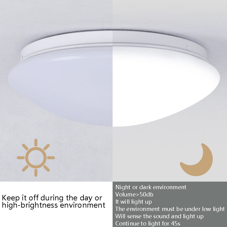 LED Sound Light Control Ceiling Lamp Round Corridor Intelligent Sensor Lamp