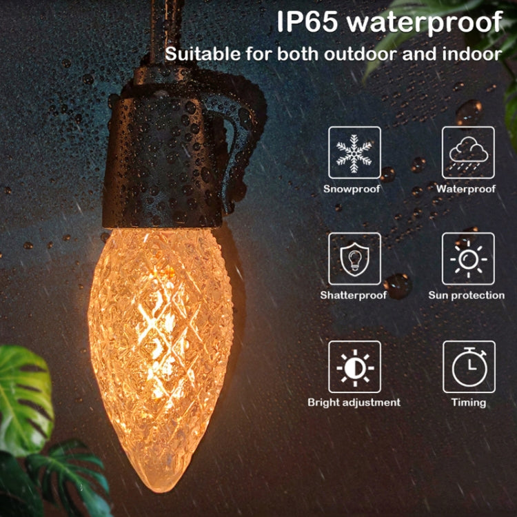 12V C35 LED String Lights Garden Christmas Waterproof Strawberry Candle Light, EU Plug