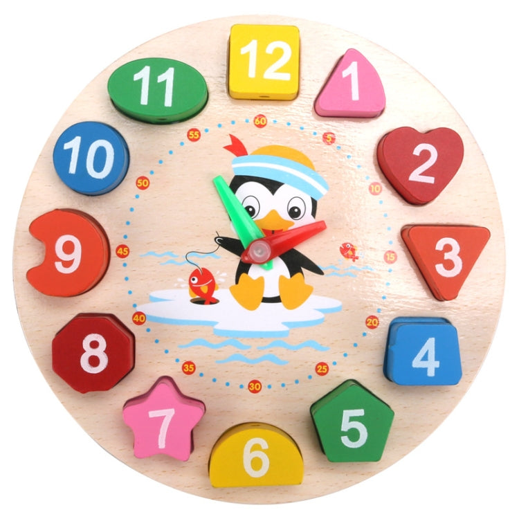 3 PCS Number Clock Children Building Block Toy Early Education Puzzle Shape Matching Puzzle