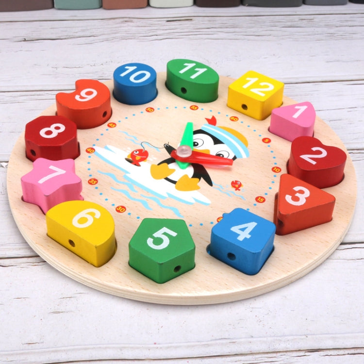 3 PCS Number Clock Children Building Block Toy Early Education Puzzle Shape Matching Puzzle