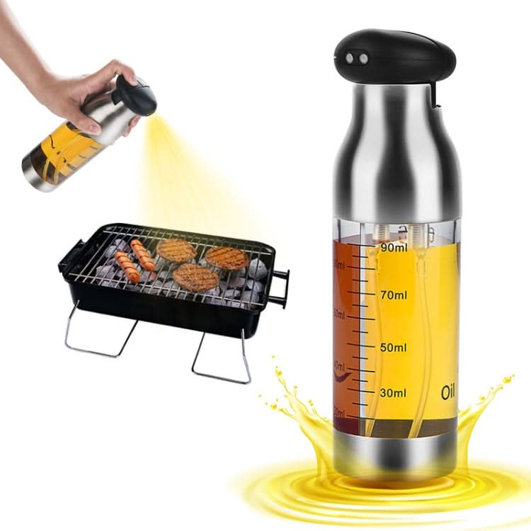 Stainless Steel Push-Type Oil Spray Bottle Barbecue Oil And Vinegar Sprayer - Reluova