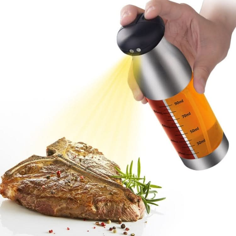 Stainless Steel Push-Type Oil Spray Bottle Barbecue Oil And Vinegar Sprayer - Reluova