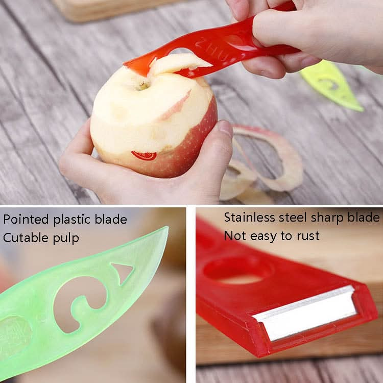 10pcs A2233 Home Vegetable Fruit Peer Plastic Cutting Knife, Color Random Delivery - Reluova