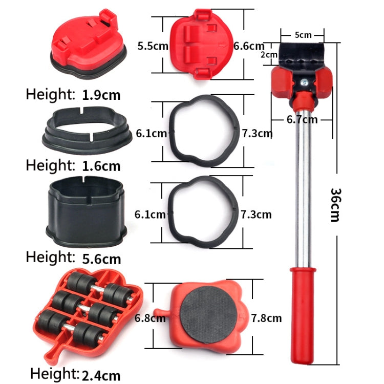 Mover Adjustable Height Moving Tool Set With Pry Type Heavy Furniture Moving Roller My Store