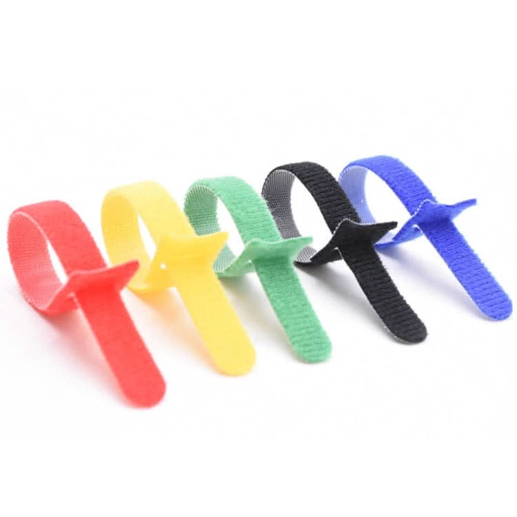 60 PCS T-Shaped Cable Organizer Belt Nylon Winder Buckle, Length: