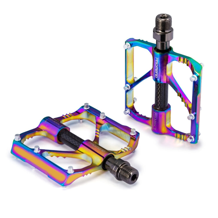 1 Pair PROMEND Three Peilin Bearing Aluminum Alloy CNC Bicycle Colorful Pedal