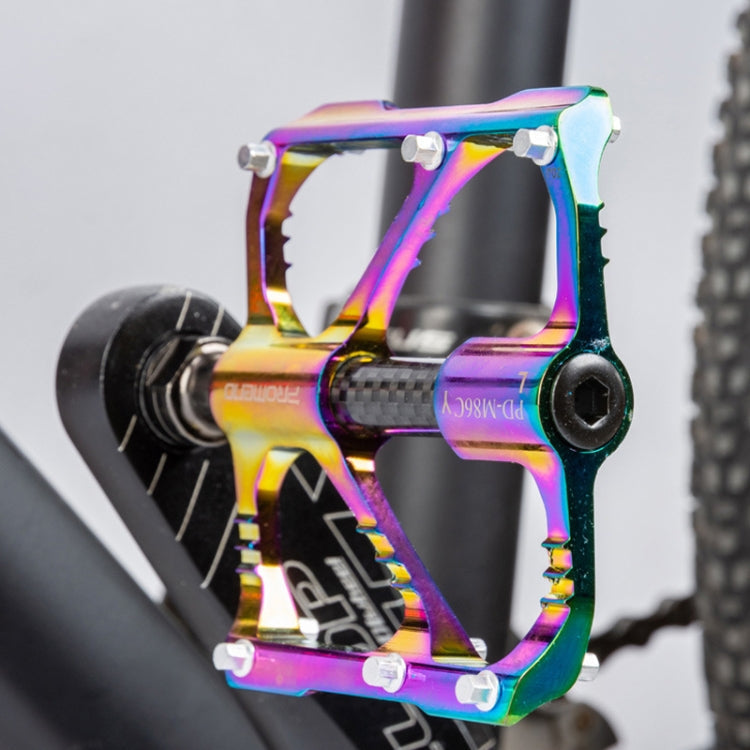 1 Pair PROMEND Three Peilin Bearing Aluminum Alloy CNC Bicycle Colorful Pedal