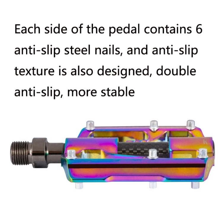 1 Pair PROMEND Three Peilin Bearing Aluminum Alloy CNC Bicycle Colorful Pedal