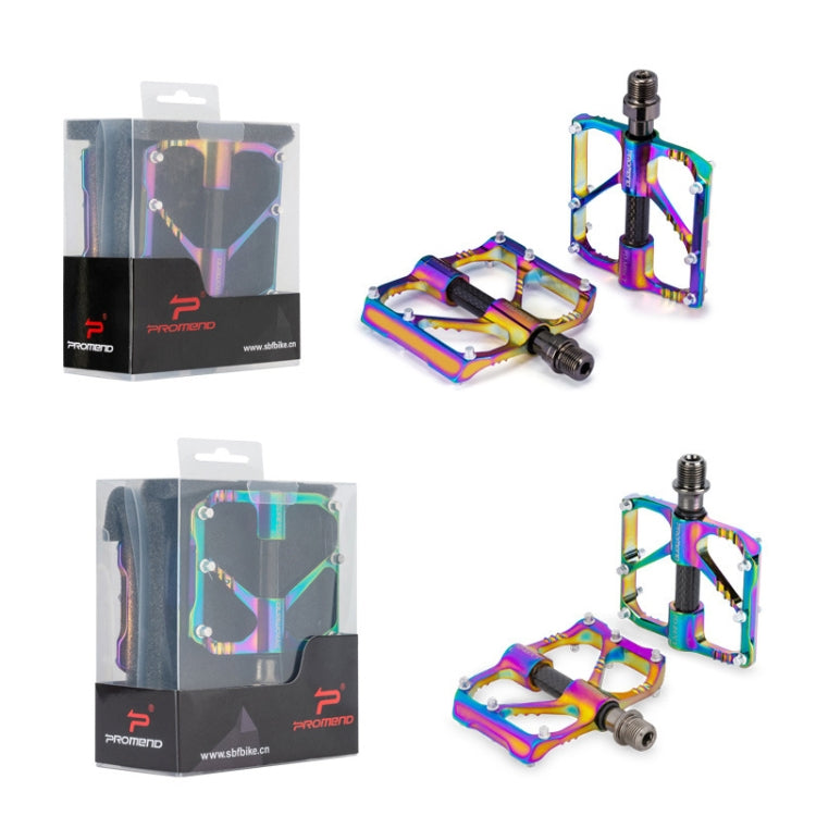 1 Pair PROMEND Three Peilin Bearing Aluminum Alloy CNC Bicycle Colorful Pedal