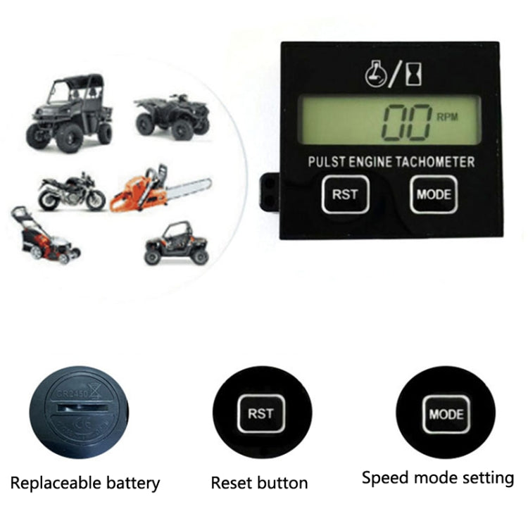 ZSB-03 Chain Saw Tachometer Gasoline Engine Lawn Mower High Tachometer Digital Display Induction Pulse Tachometer