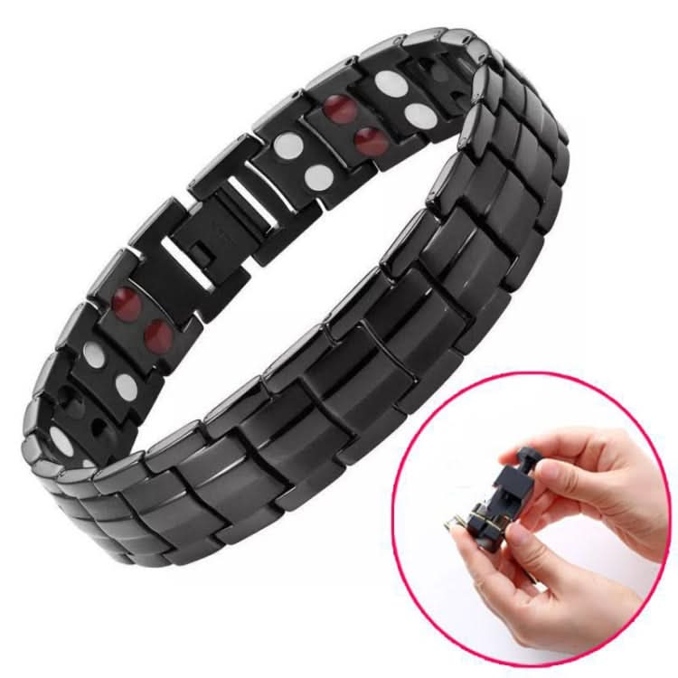 Double Row Magnet Magnetic Therapy Bracelet For Men, Colour: Bronze Full Magnet Reluova