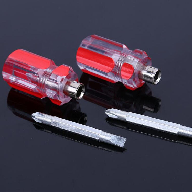 10 PCS Mini Eleven-Shaped Dual-Use Screwdriver With Transparent Crystal Handle