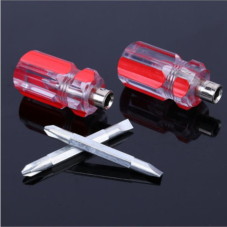 10 PCS Mini Eleven-Shaped Dual-Use Screwdriver With Transparent Crystal Handle