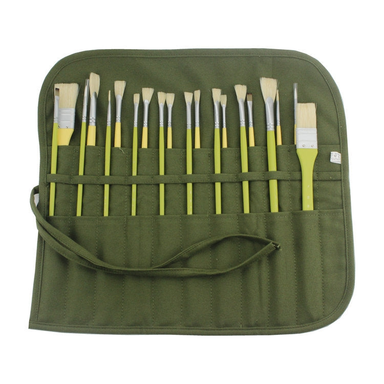 22 Hole Pen Curtain Storage Bag Watercolor Pen Canvas Storage Bag