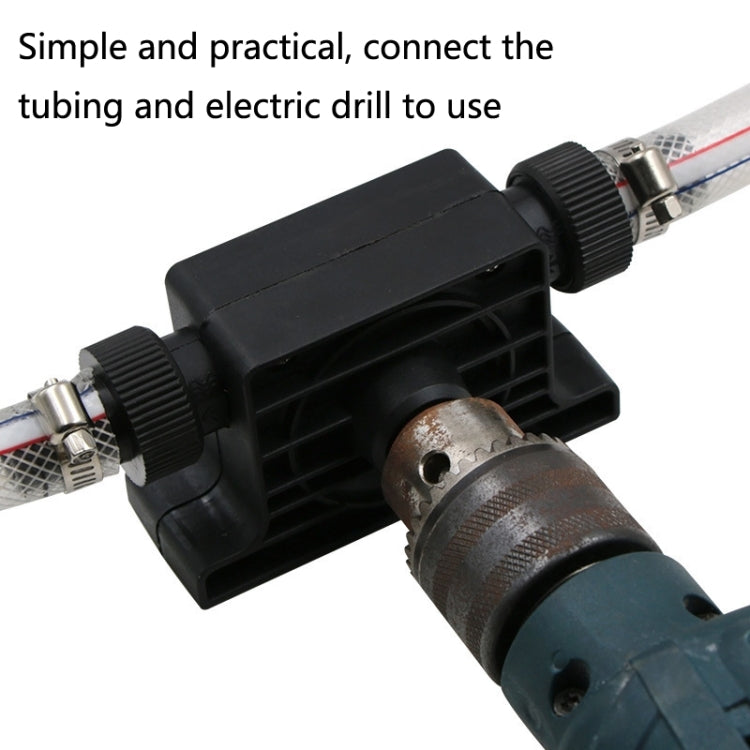 Portable Mini Water Pump Electric Drill Driven High Flow Oil Pump, Standard With Two Connectors