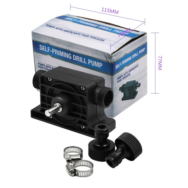 Portable Mini Water Pump Electric Drill Driven High Flow Oil Pump, Standard With Two Connectors