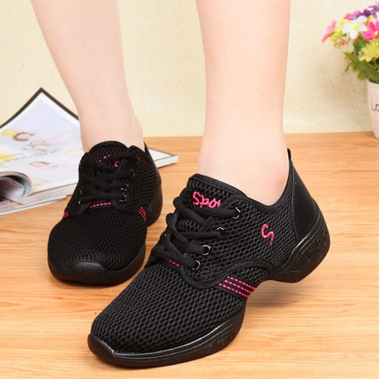 Soft Bottom Mesh Breathable Modern Dance Shoes Heightening Shoes for Women, Series 2 Reluova