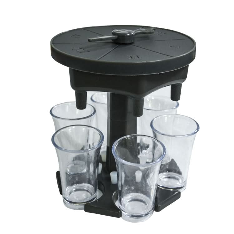 6 Cups Wine Dispenser Automatic Diversion Wine Pourer With Game Turntable, Style:-Reluova