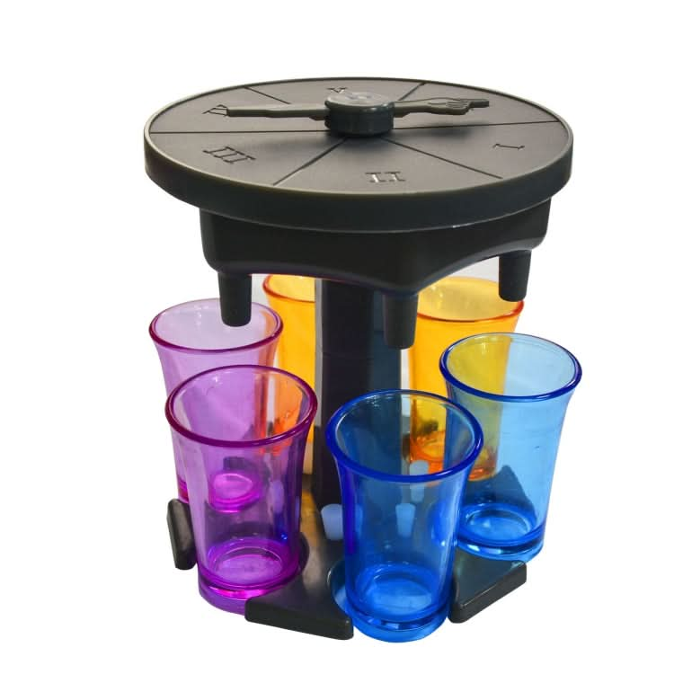 6 Cups Wine Dispenser Automatic Diversion Wine Pourer With Game Turntable, Style:-Reluova