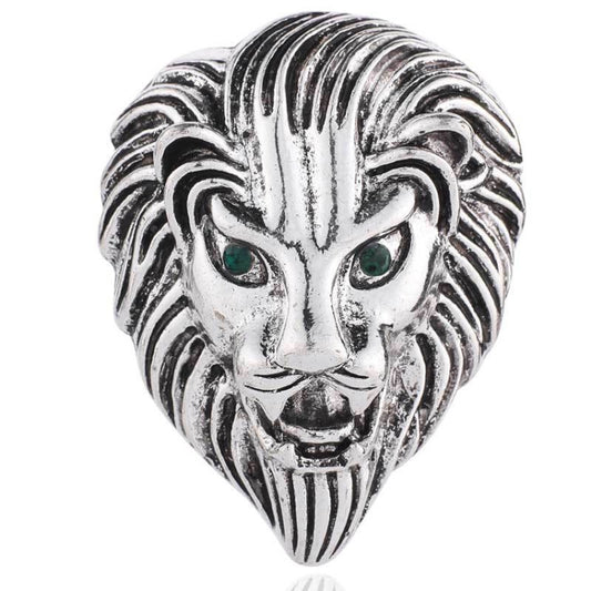 Personality Creative Lion Brooches Retro Alloy Animal Badge Coat Suit Chest Blossom