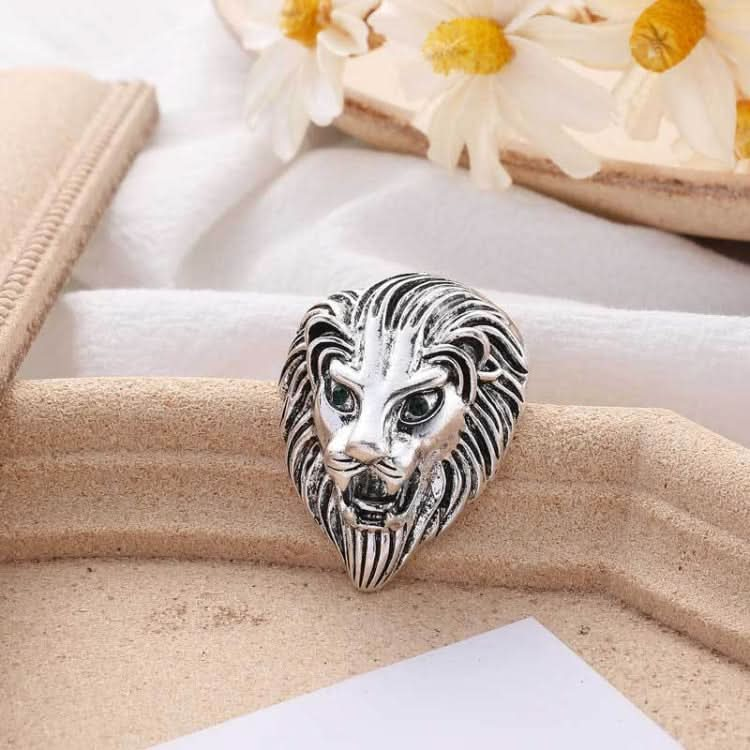 Personality Creative Lion Brooches Retro Alloy Animal Badge Coat Suit Chest Blossom Reluova