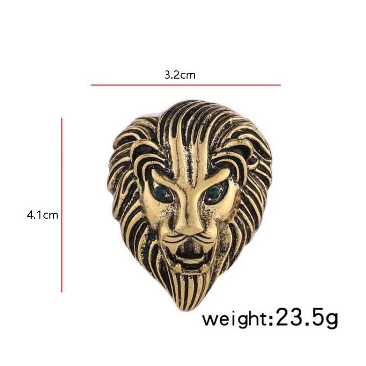 Personality Creative Lion Brooches Retro Alloy Animal Badge Coat Suit Chest Blossom Reluova