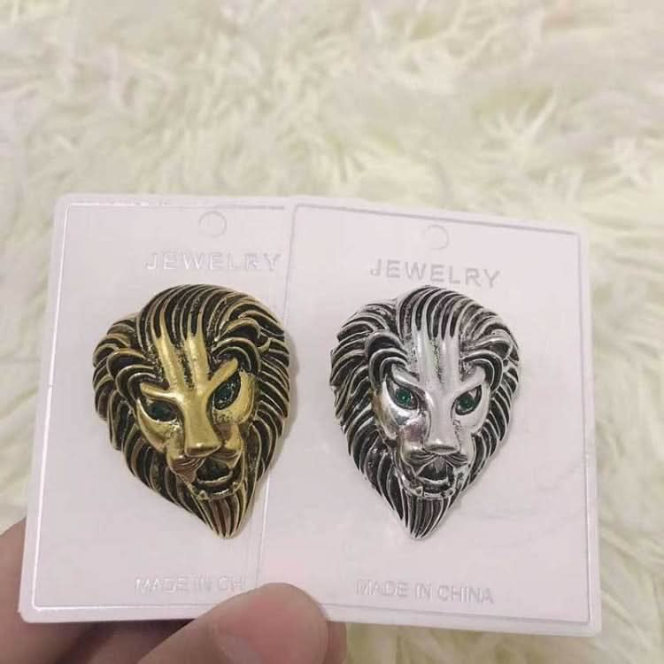 Personality Creative Lion Brooches Retro Alloy Animal Badge Coat Suit Chest Blossom Reluova