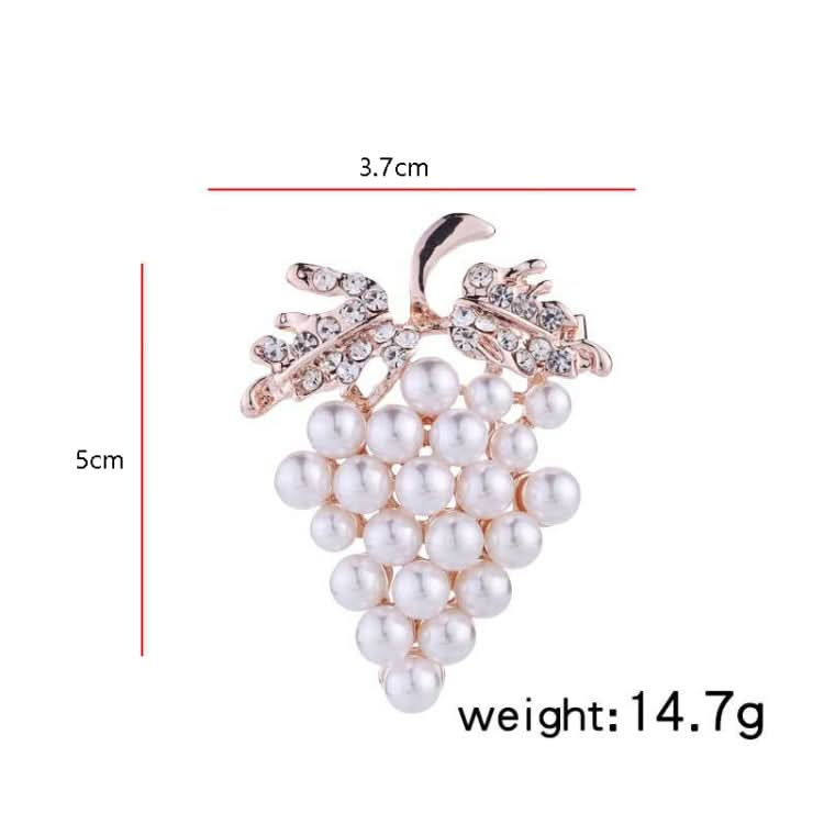 Diamond Grape Brooches Wild Pearl Pin Female Clothes Jewelry Reluova