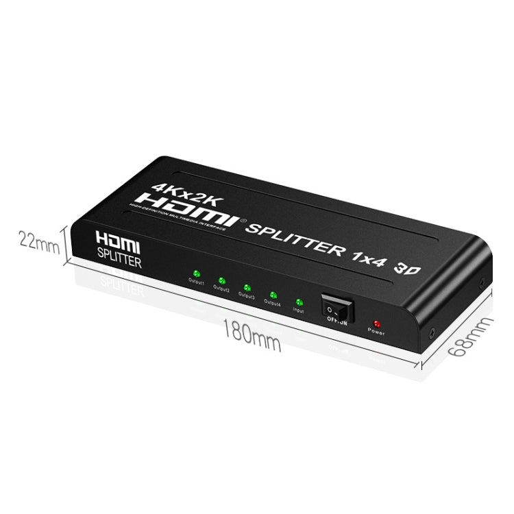 HW-4K104D 1 to 4 4K X 2K Video High-Definition On-Screen HDMI Splitter My Store