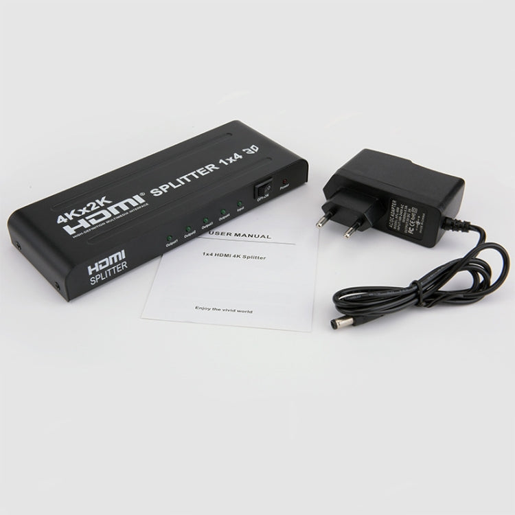 HW-4K104D 1 to 4 4K X 2K Video High-Definition On-Screen HDMI Splitter My Store