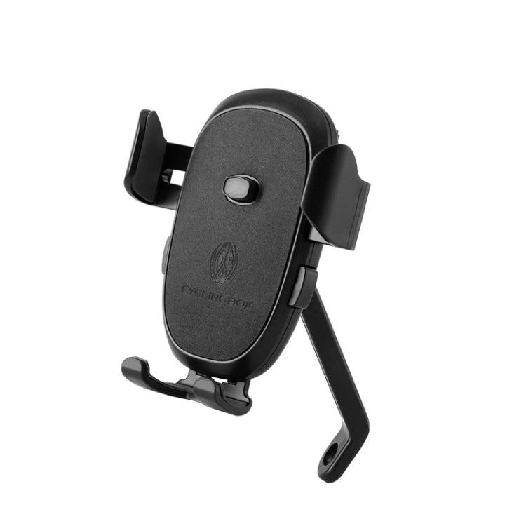 CYCLINGBOX BG-2930 Bicycle Mobile Phone Frame Plastic One-Click Lock Mobile Phone Bracket, Style: Handlebar Installation (Black£© Reluova